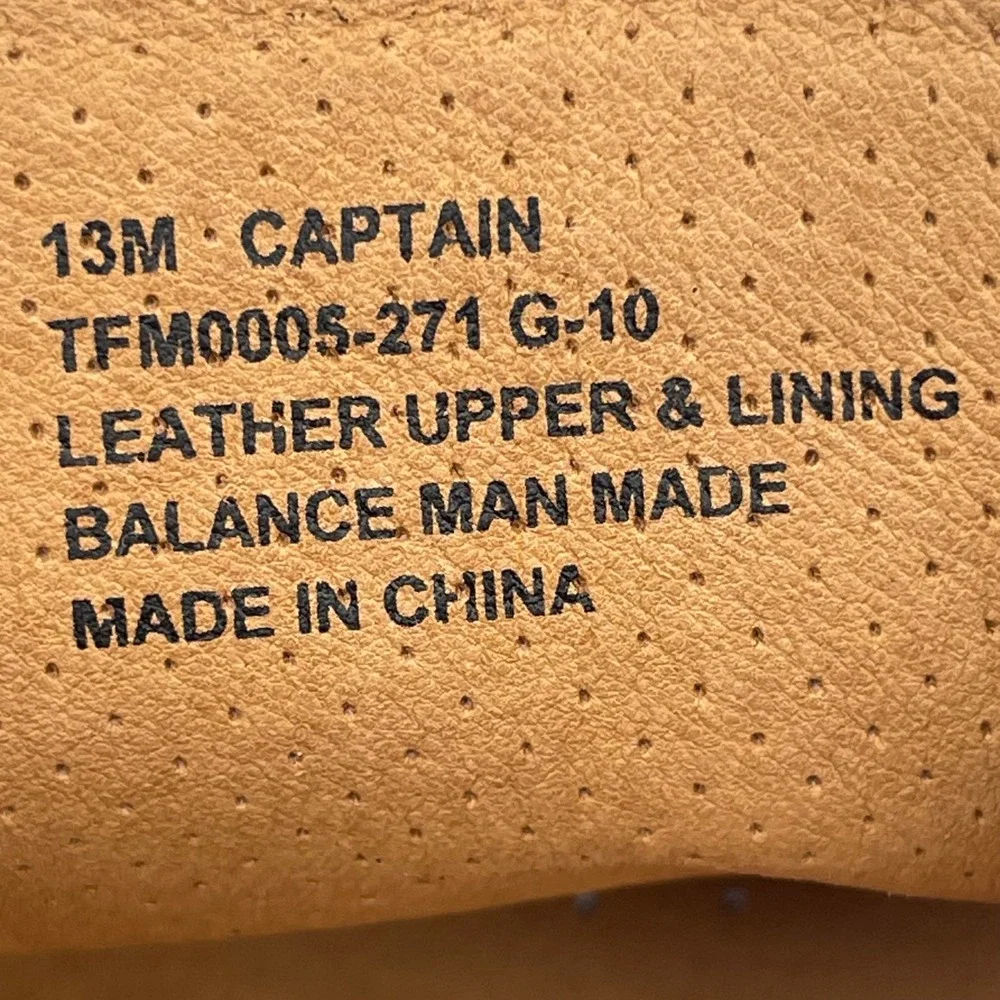 Tommy Bahama Boat Shoes Men's Size 13M Brown Leather Upper Slip-On TFM005